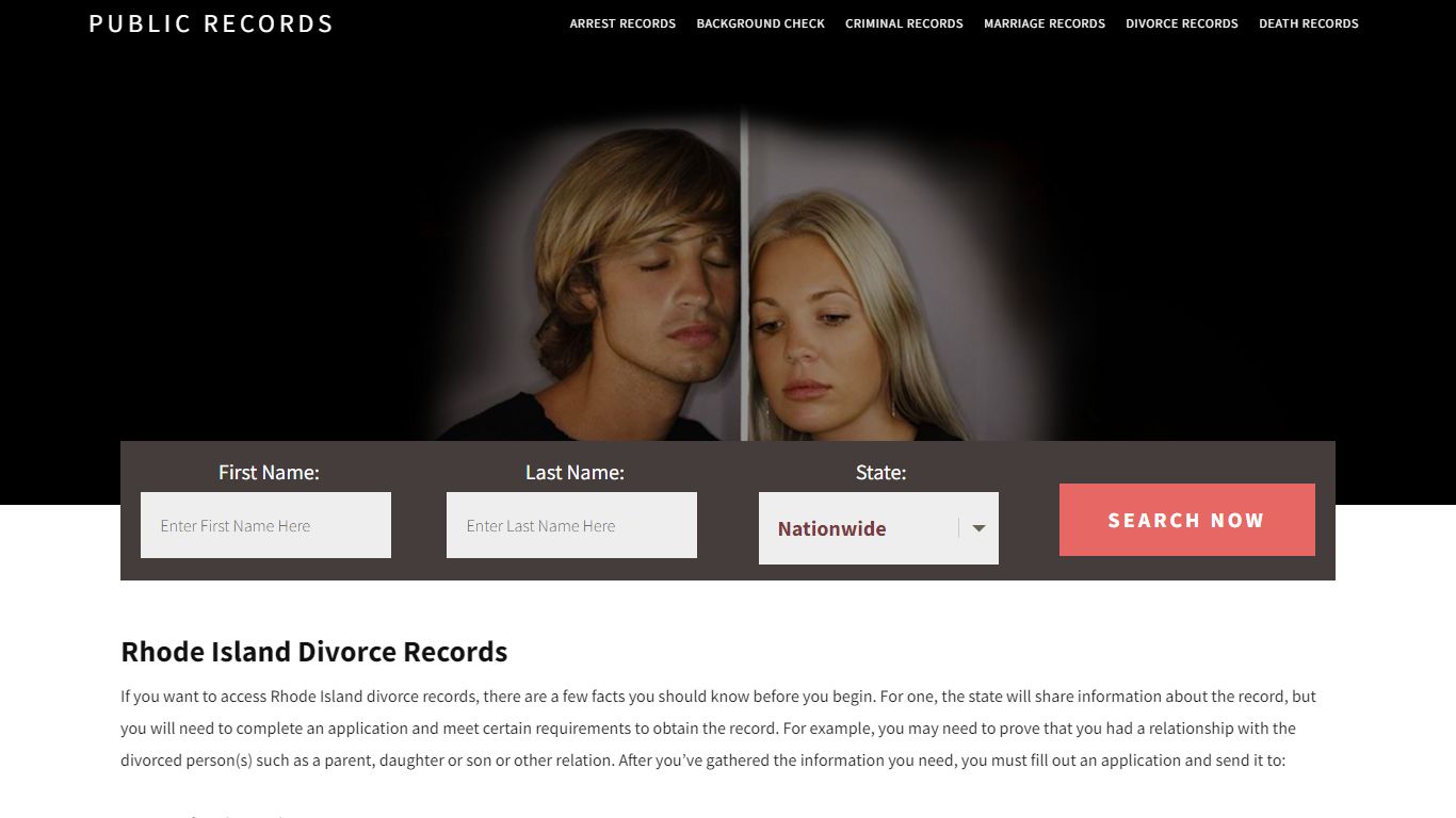 Rhode Island Divorce Records | Enter Name and Search. 14Days Free